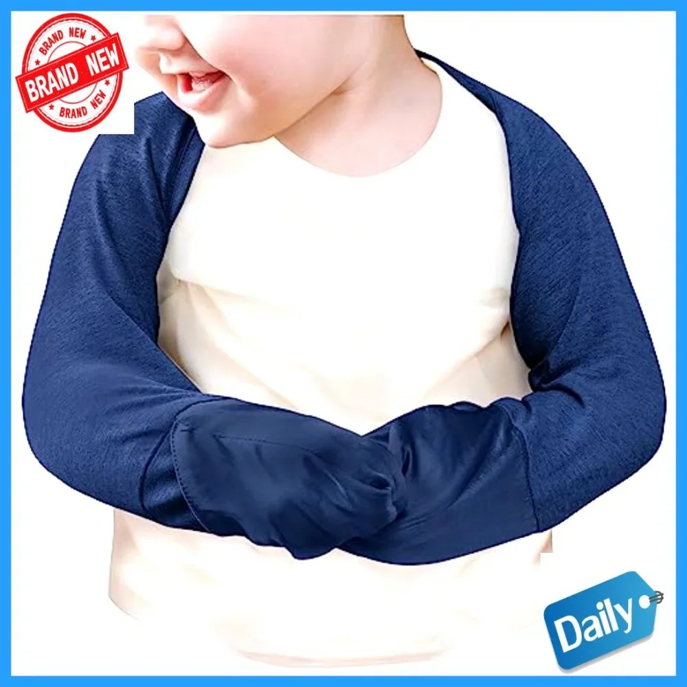 Silk Eczema Scratch Sleeves for Kids, Prevents Skin Damage, Flexible Sizing